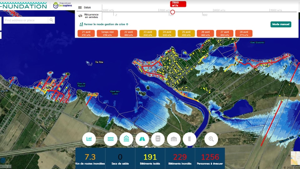 Interactive map of Rigaud on the edge of the Ottawa River