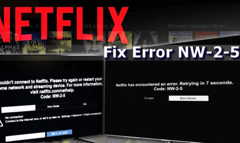 Netflix Error Code nw-2-5 Solution